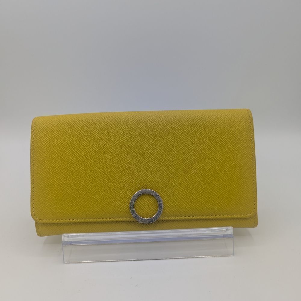 Bulgari Yellow Clutch with Silver Accent